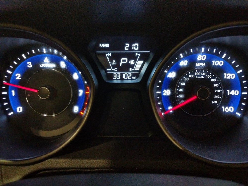 2016 Hyundai Elantra - Odometer Close Up