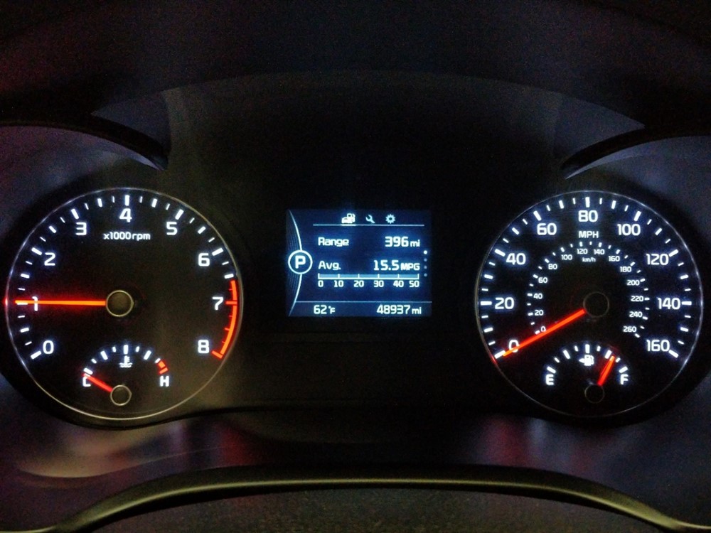 2016 Kia Optima - Odometer Close Up