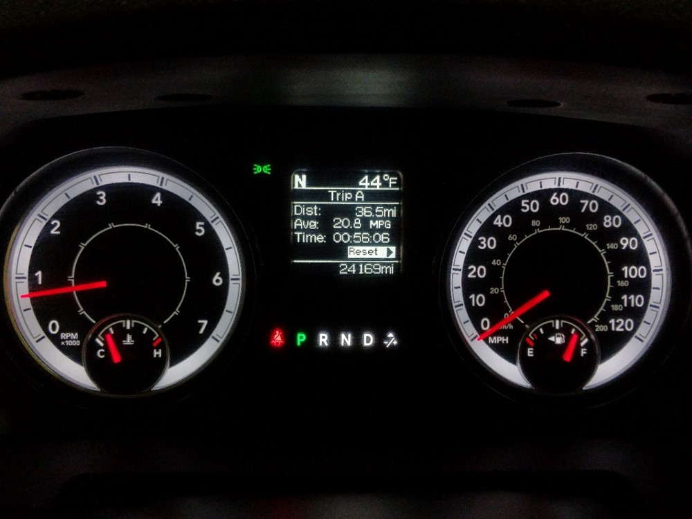 2017 Dodge Ram 1500 - Odometer Close Up