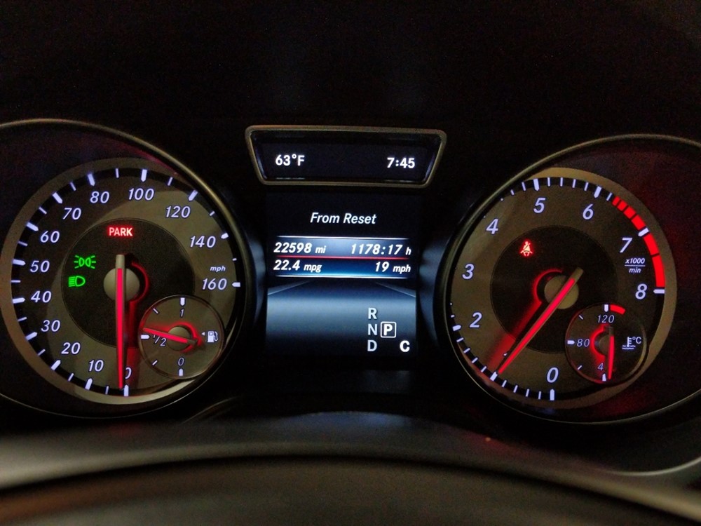 2016 Mercedes-Benz CLA250 - Odometer Close Up