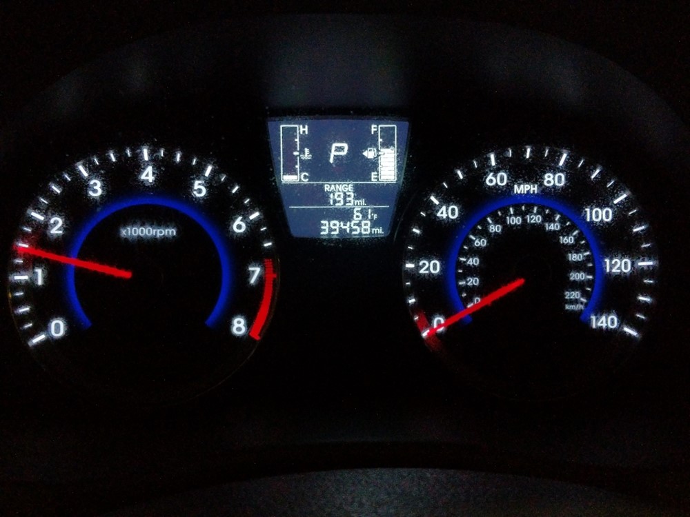 2017 Hyundai Accent - Odometer Close Up