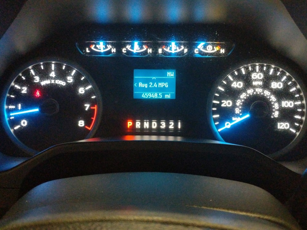 2017 Ford F-150 - Odometer Close Up