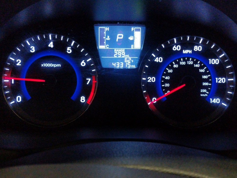 2017 Hyundai Accent - Odometer Close Up