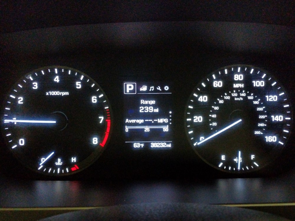 2017 Hyundai Sonata - Odometer Close Up