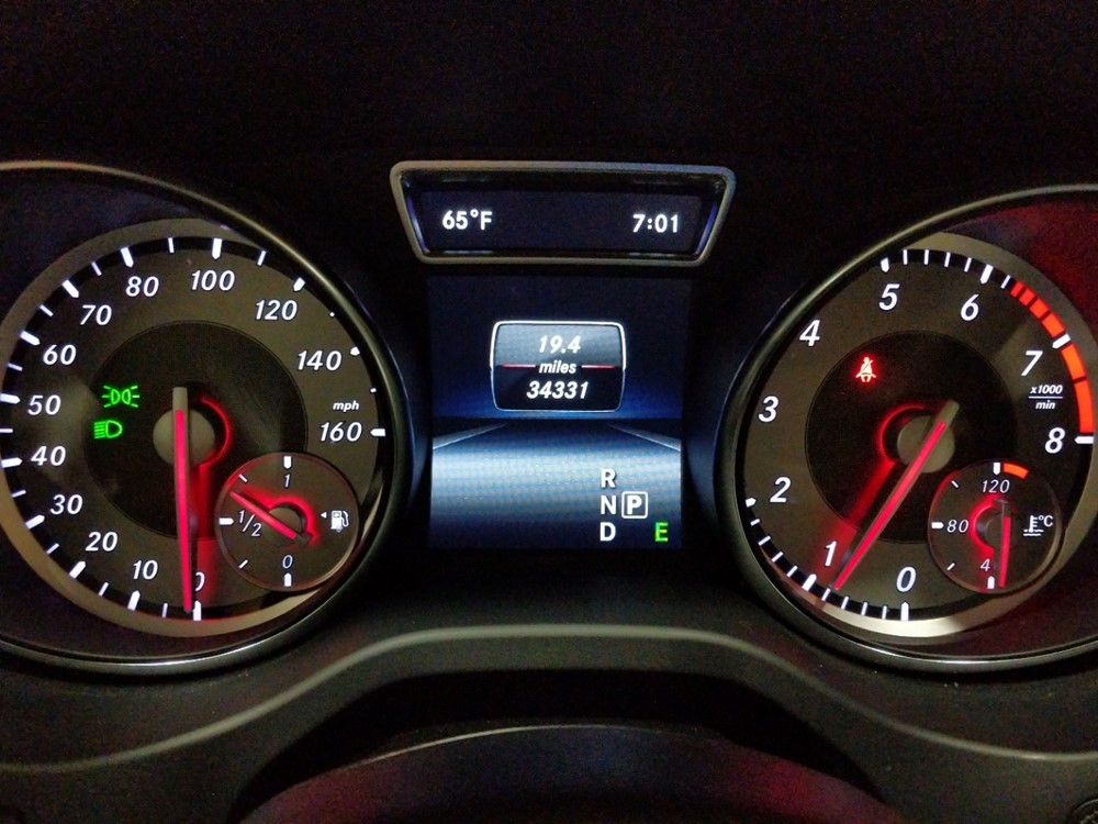 2015 Mercedes-Benz CLA250 - Odometer Close Up