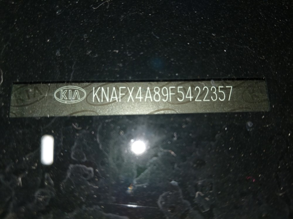 2015 Kia Forte - VIN Plate