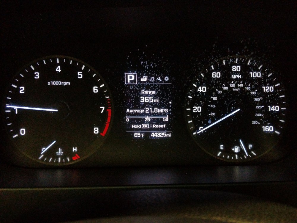 2017 Hyundai Sonata - Odometer Close Up