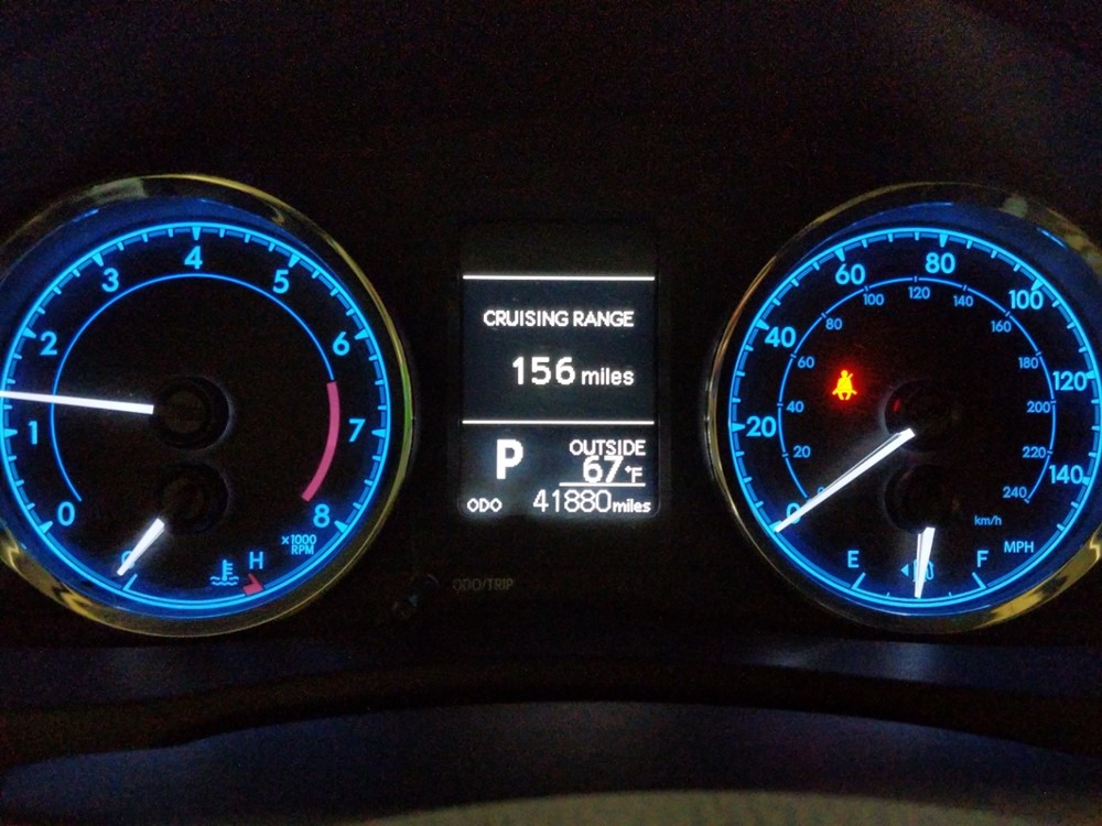 2018 Toyota Corolla - Odometer Close Up