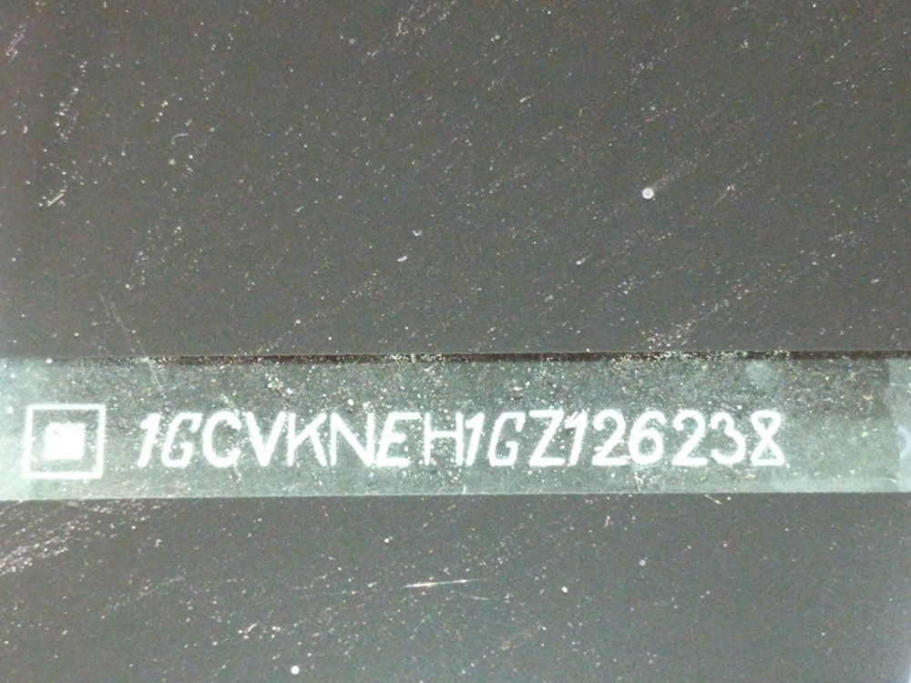 2016 Chevrolet Silverado 1500 - VIN Plate