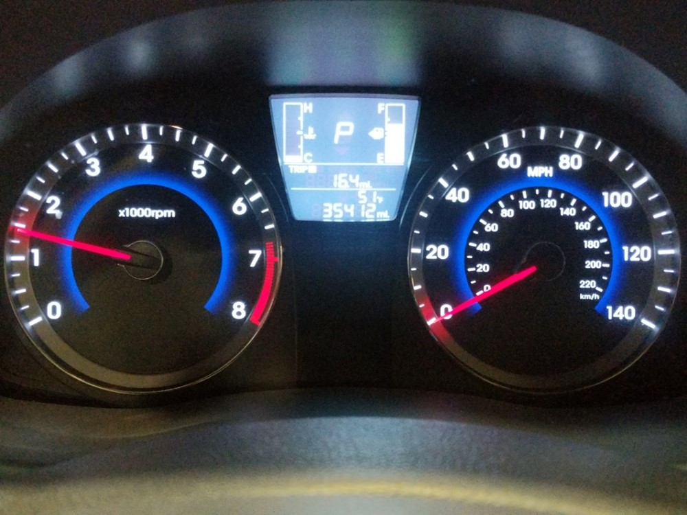 2017 Hyundai Accent - Odometer Close Up