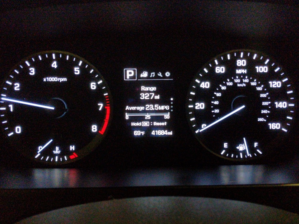 2015 Hyundai Sonata - Odometer Close Up
