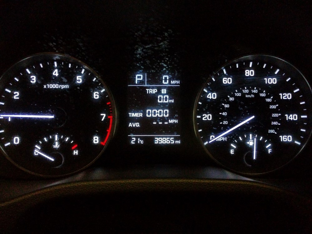 2017 Hyundai Elantra - Odometer Close Up