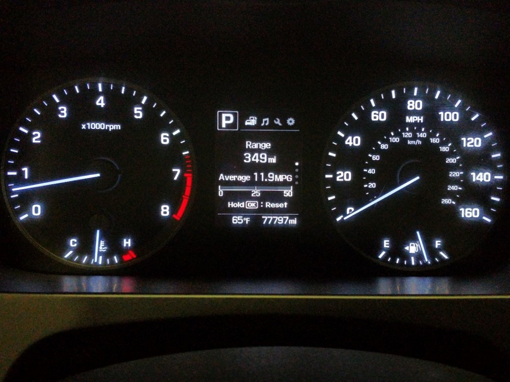 2016 Hyundai Sonata - Odometer Close Up
