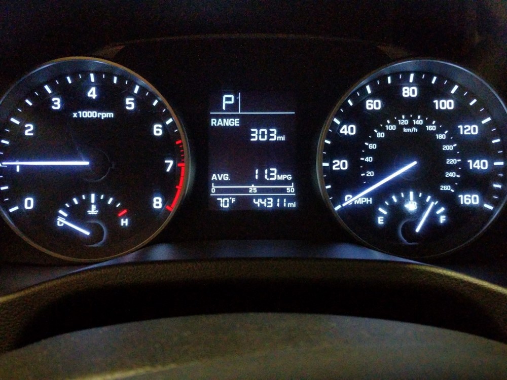2017 Hyundai Elantra - Odometer Close Up