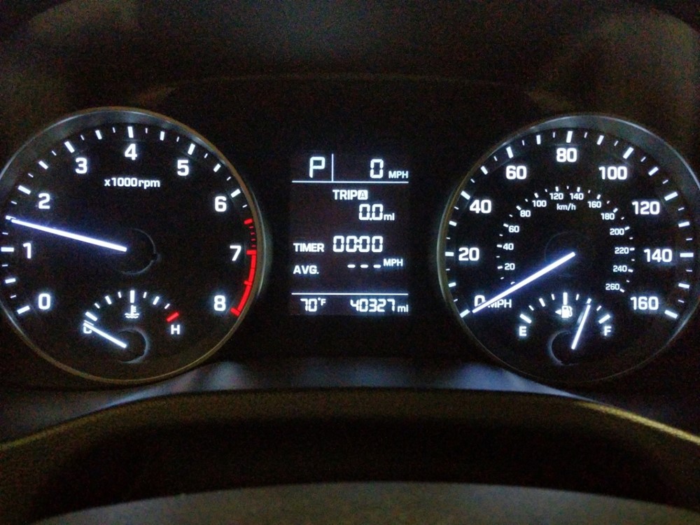 2017 Hyundai Elantra - Odometer Close Up