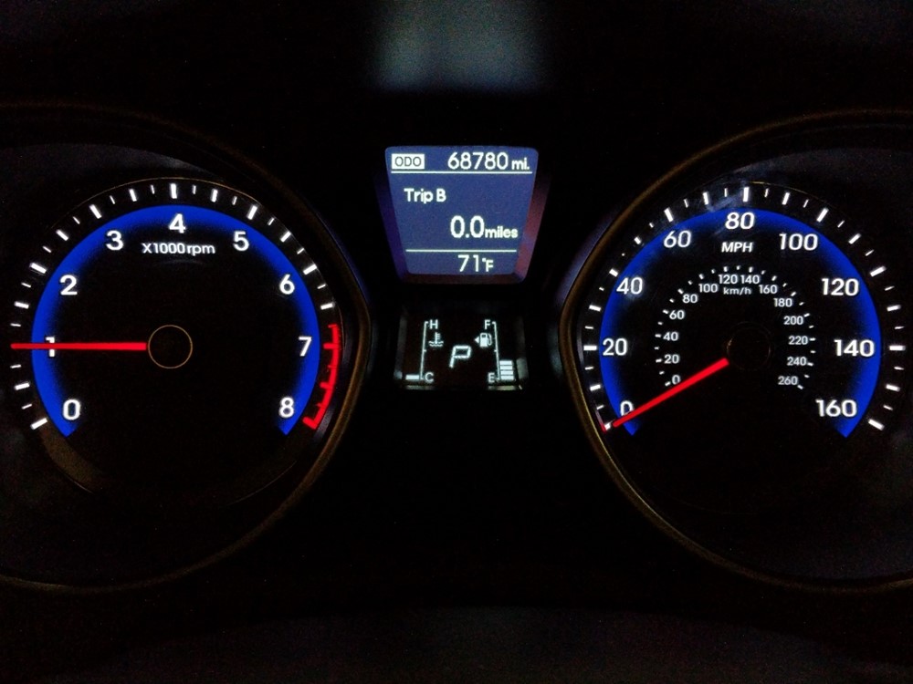 2016 Hyundai Elantra - Odometer Close Up