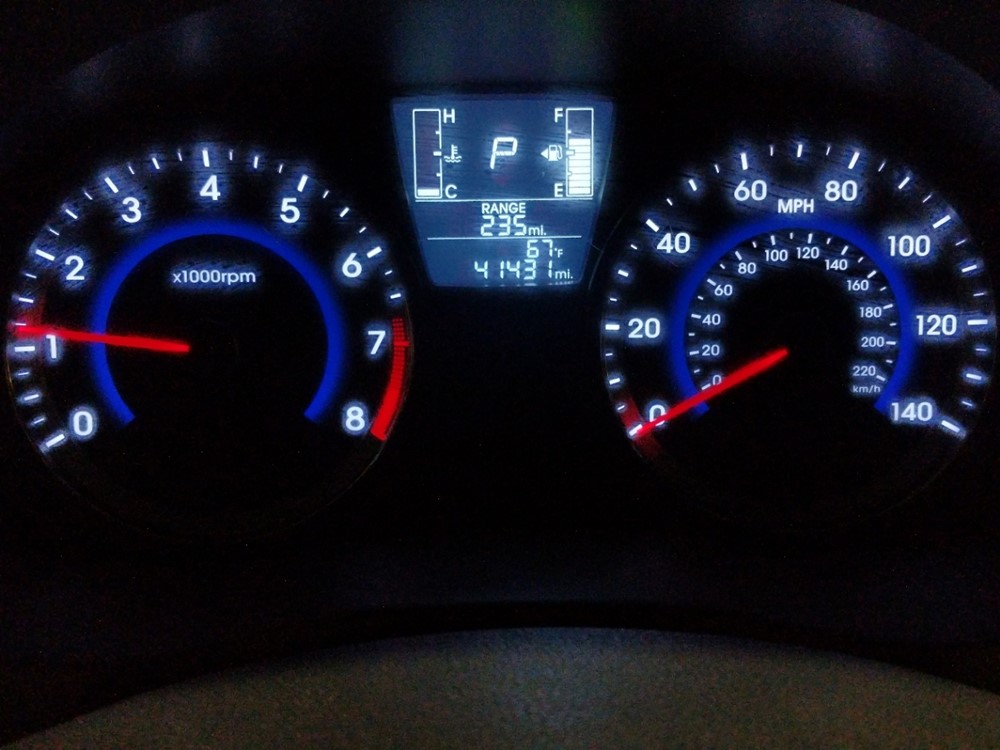 2017 Hyundai Accent - Odometer Close Up