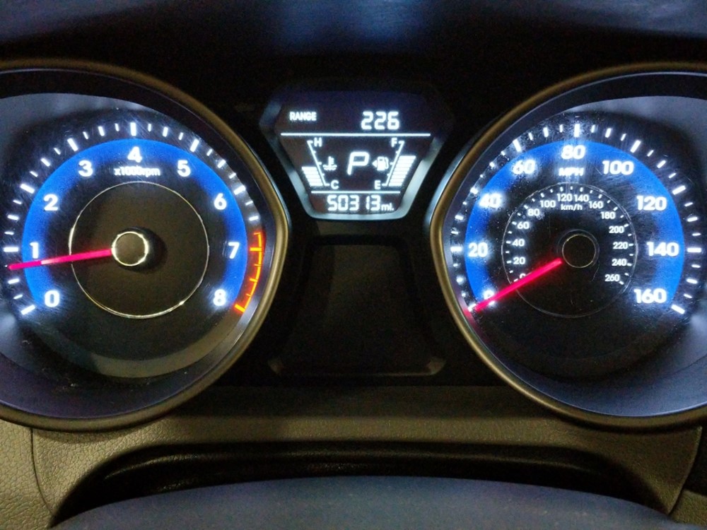 2016 Hyundai Elantra - Odometer Close Up