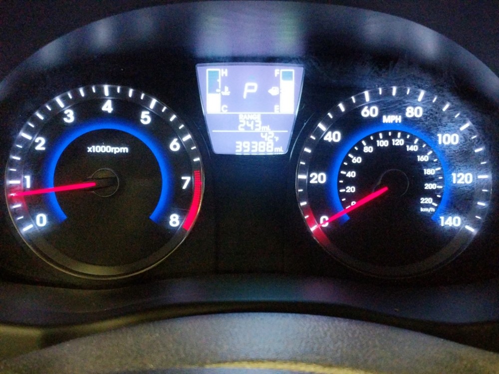2017 Hyundai Accent - Odometer Close Up