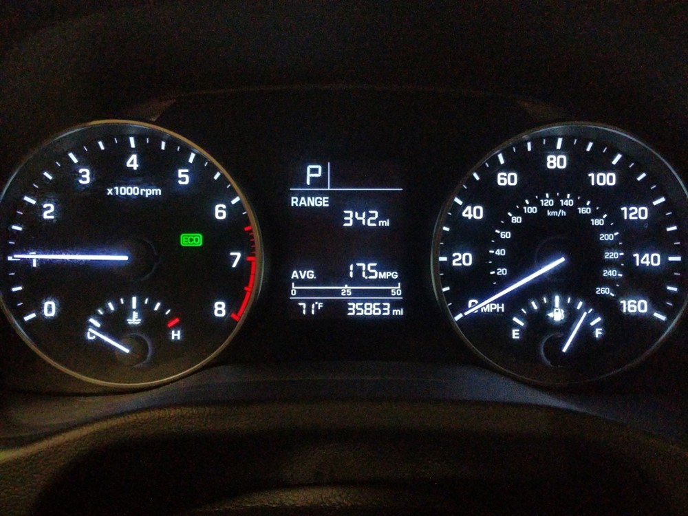 2017 Hyundai Elantra - Odometer Close Up