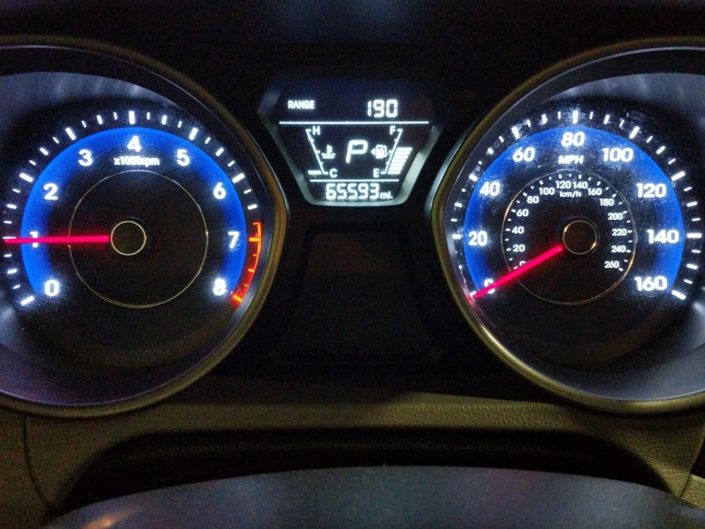 2016 Hyundai Elantra - Odometer Close Up