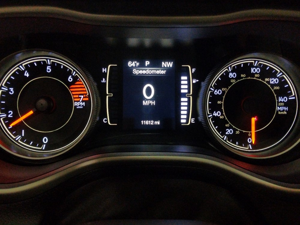 2018 Jeep Cherokee - Odometer Close Up