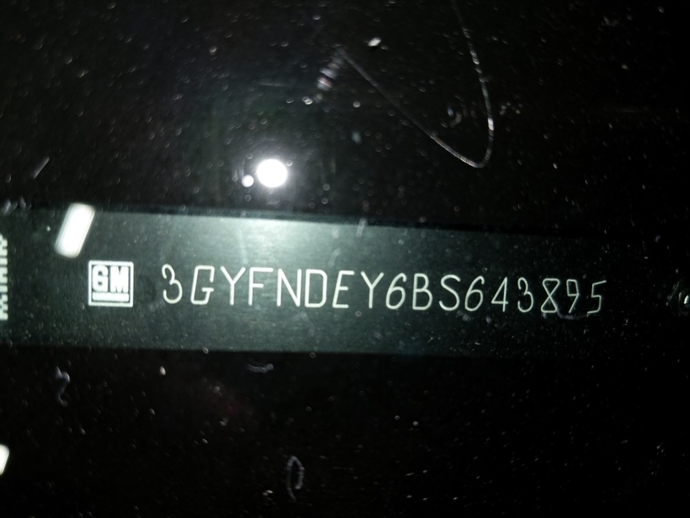 2011 Cadillac SRX - VIN Plate