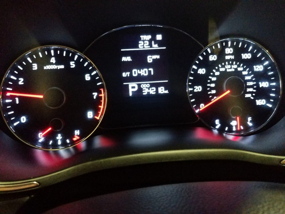2016 Kia Forte - Odometer Close Up