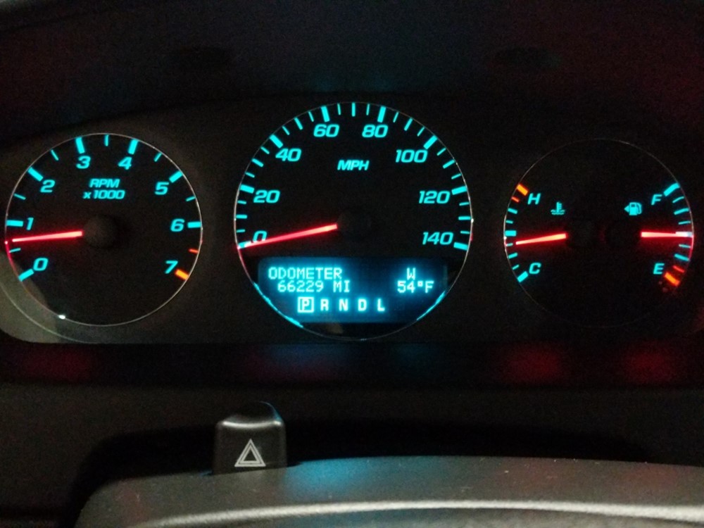 2012 Chevrolet Impala - Odometer Close Up