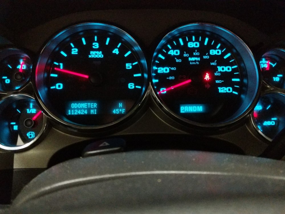 2012 Chevrolet Silverado 1500 - Odometer Close Up