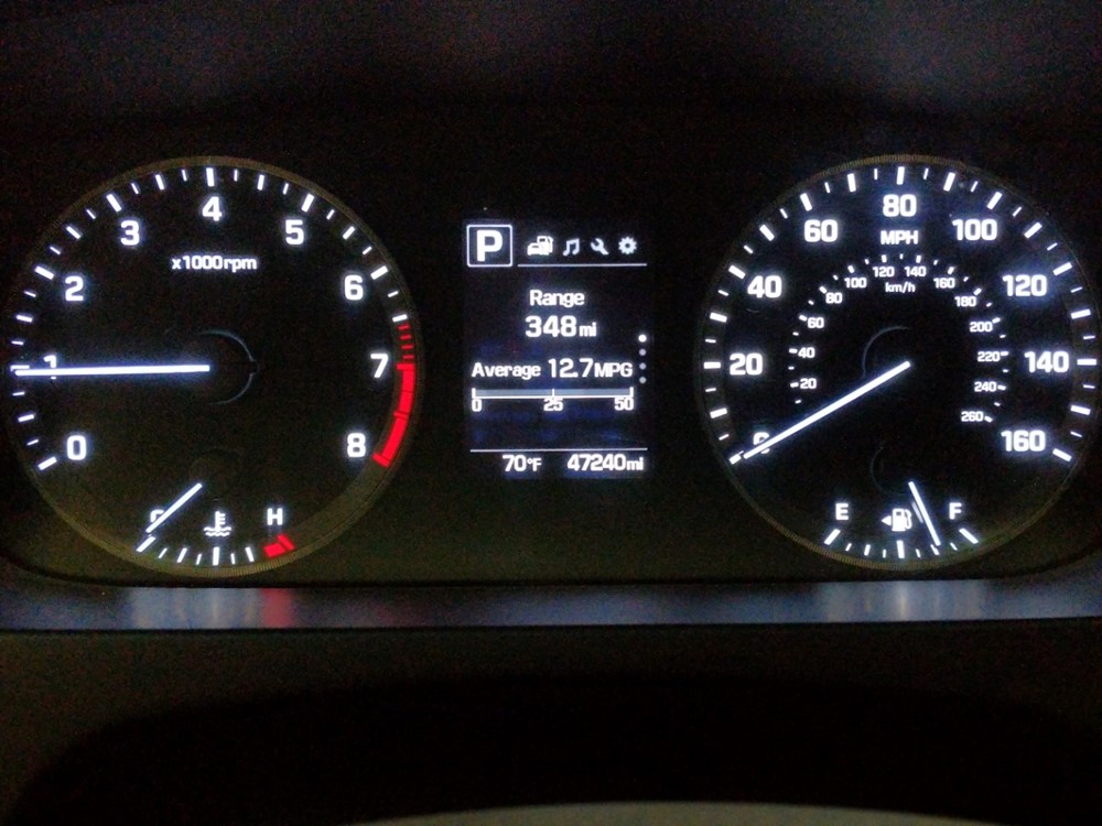 2017 Hyundai Sonata - Odometer Close Up