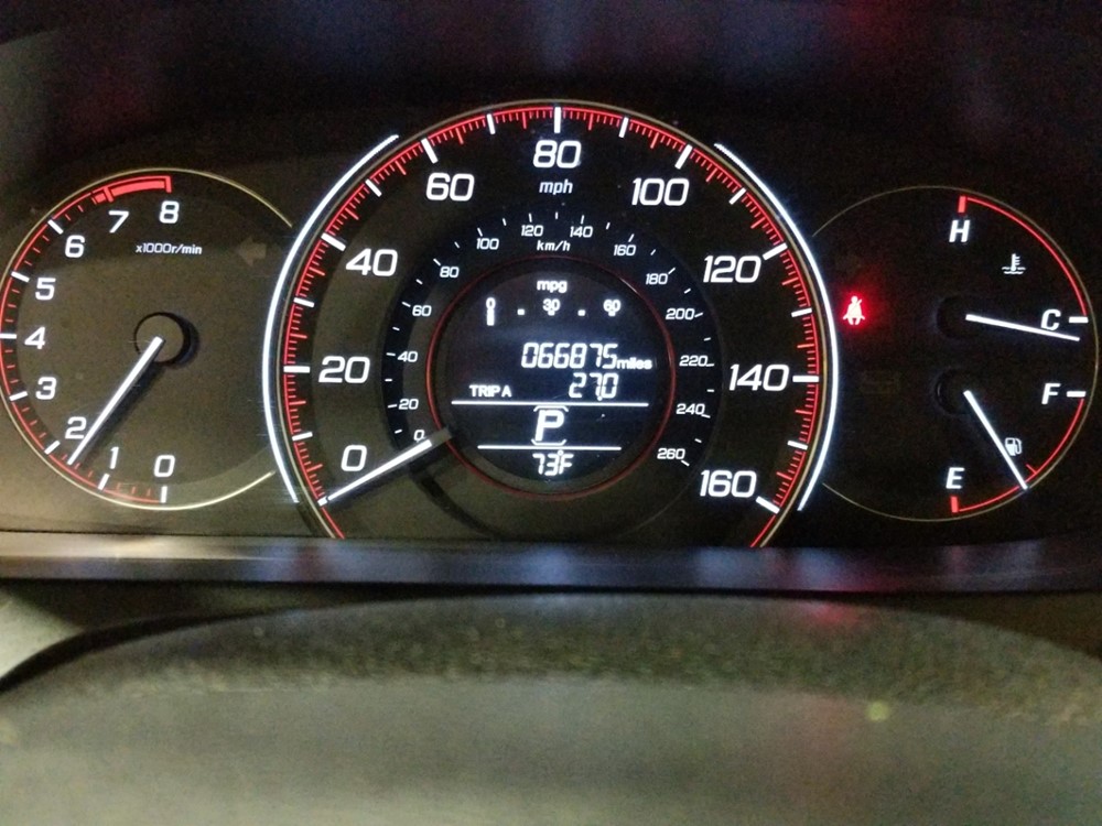 2015 Honda Accord - Odometer Close Up