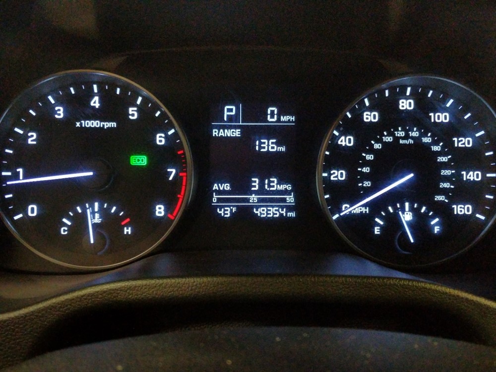 2017 Hyundai Elantra - Odometer Close Up