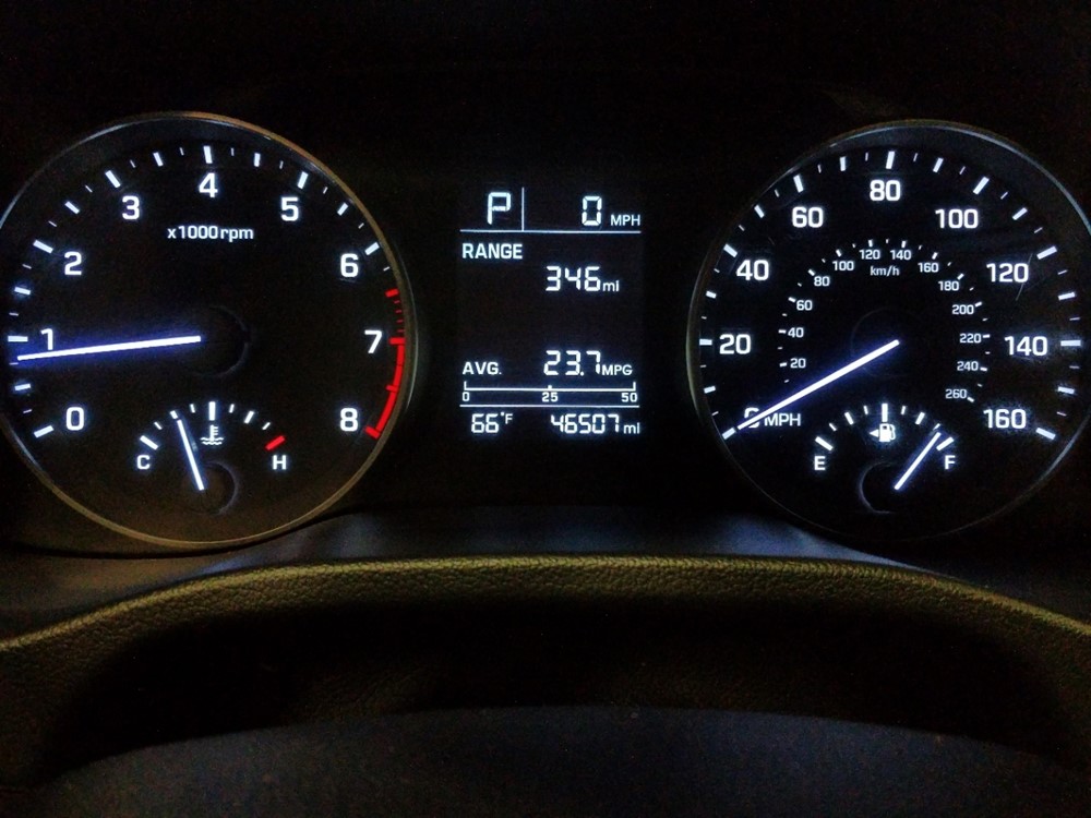 2017 Hyundai Elantra - Odometer Close Up