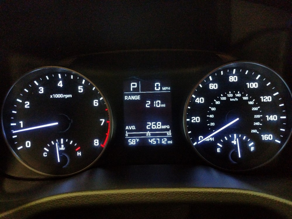 2017 Hyundai Elantra - Odometer Close Up