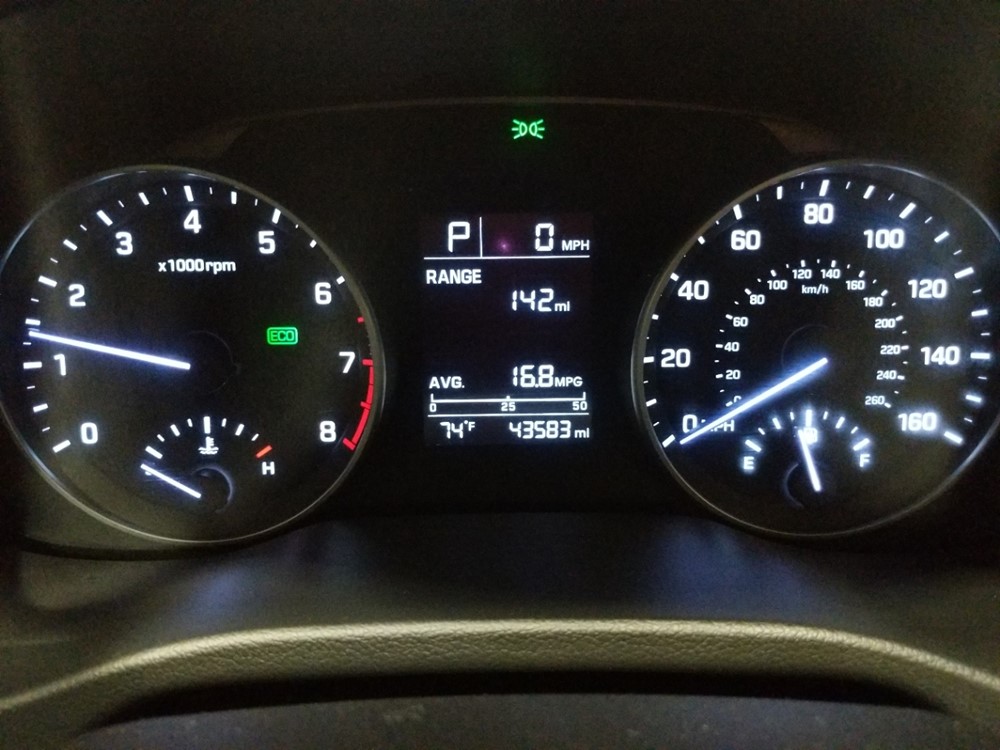 2017 Hyundai Elantra - Odometer Close Up