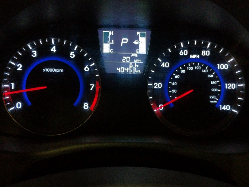 2017 Hyundai Accent - Odometer Close Up