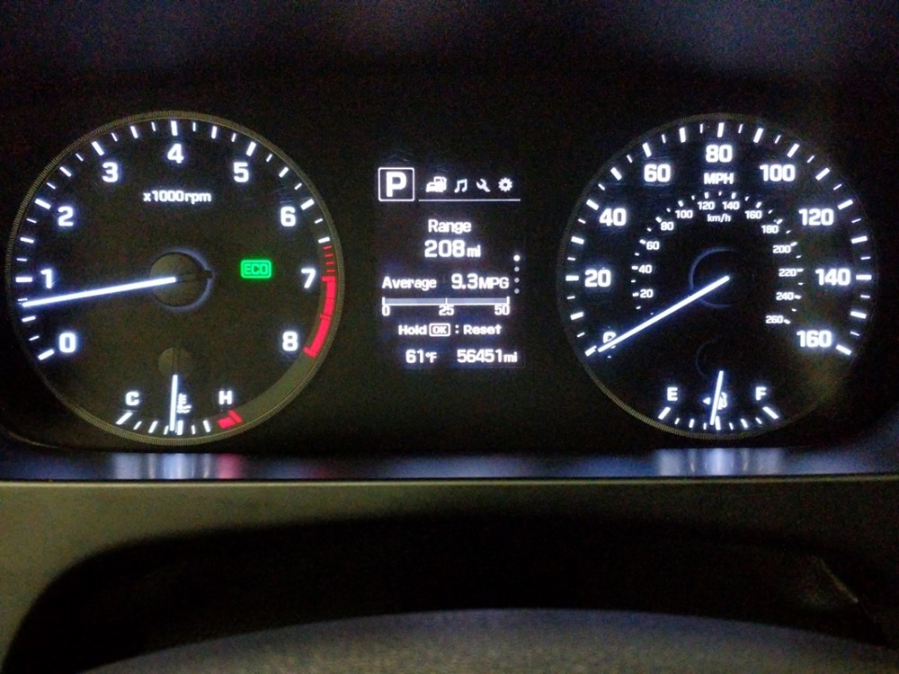 2015 Hyundai Sonata - Odometer Close Up