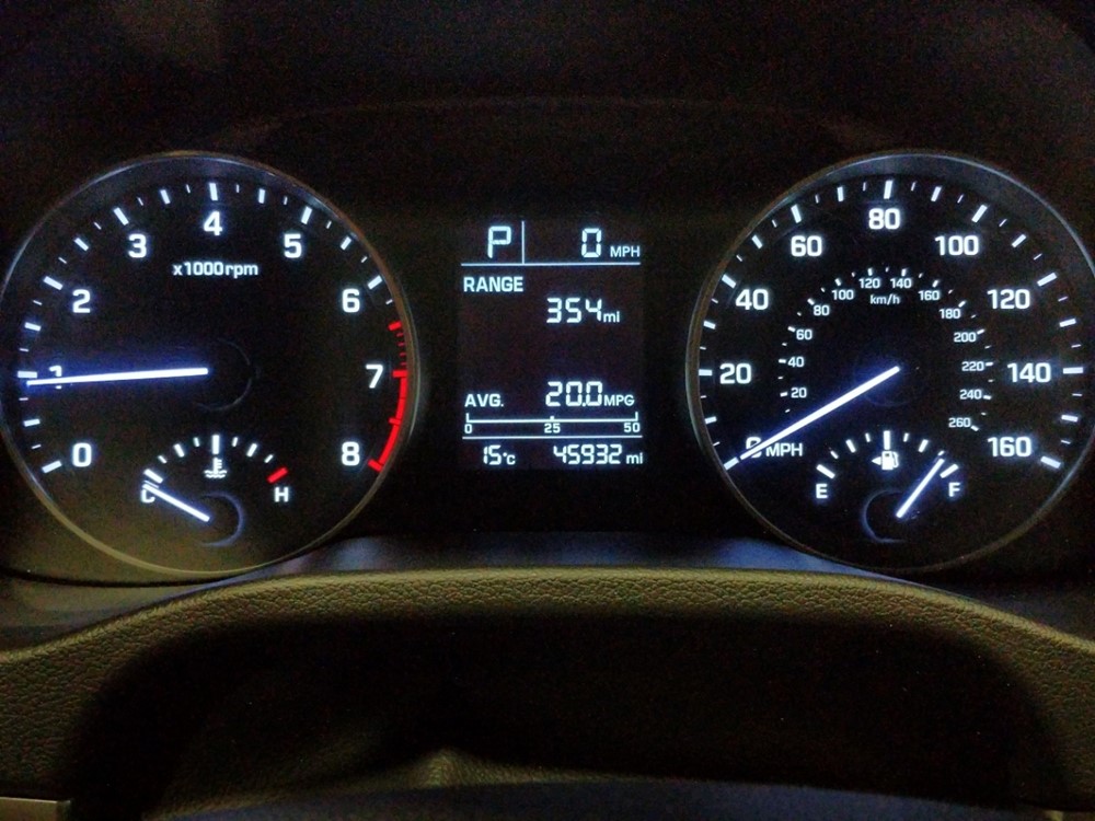 2017 Hyundai Elantra - Odometer Close Up