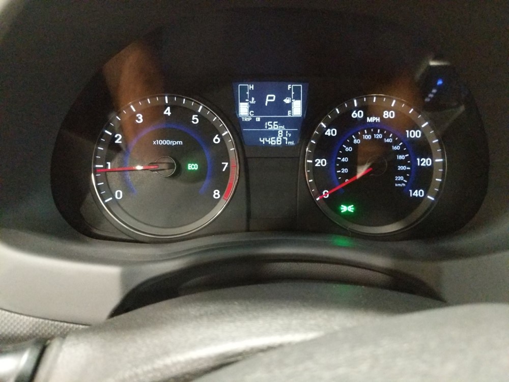 2017 Hyundai Accent - Odometer Close Up