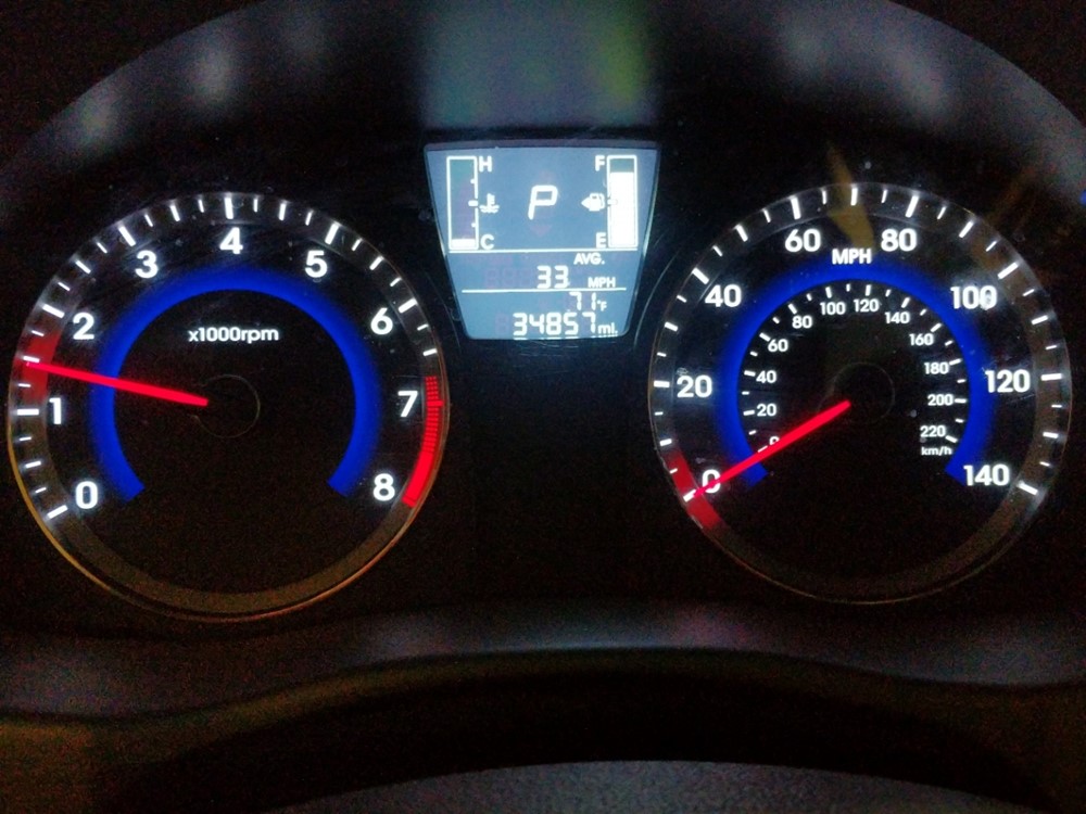2017 Hyundai Accent - Odometer Close Up