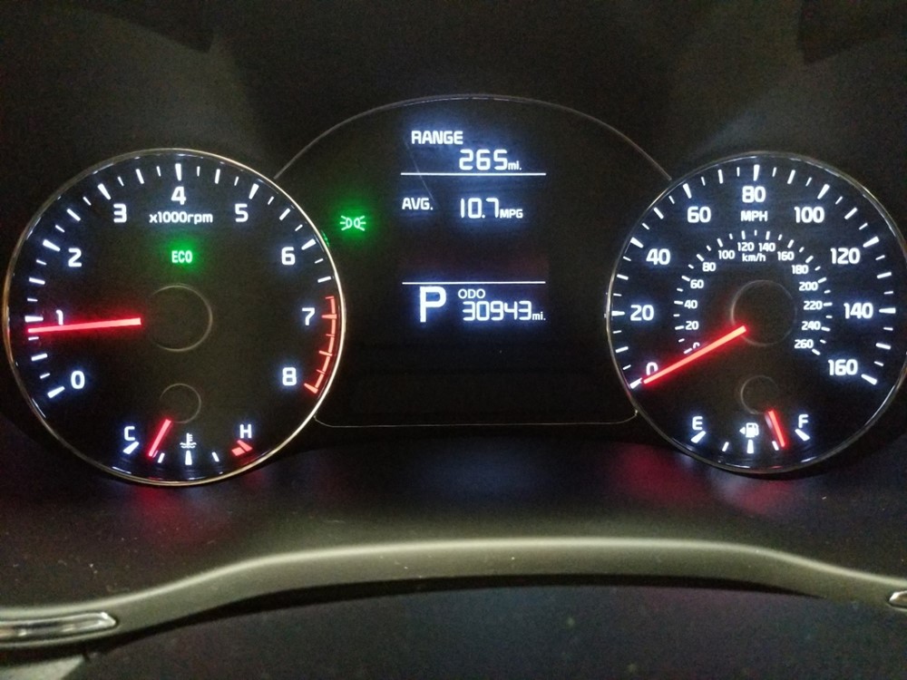 2016 Kia Forte - Odometer Close Up