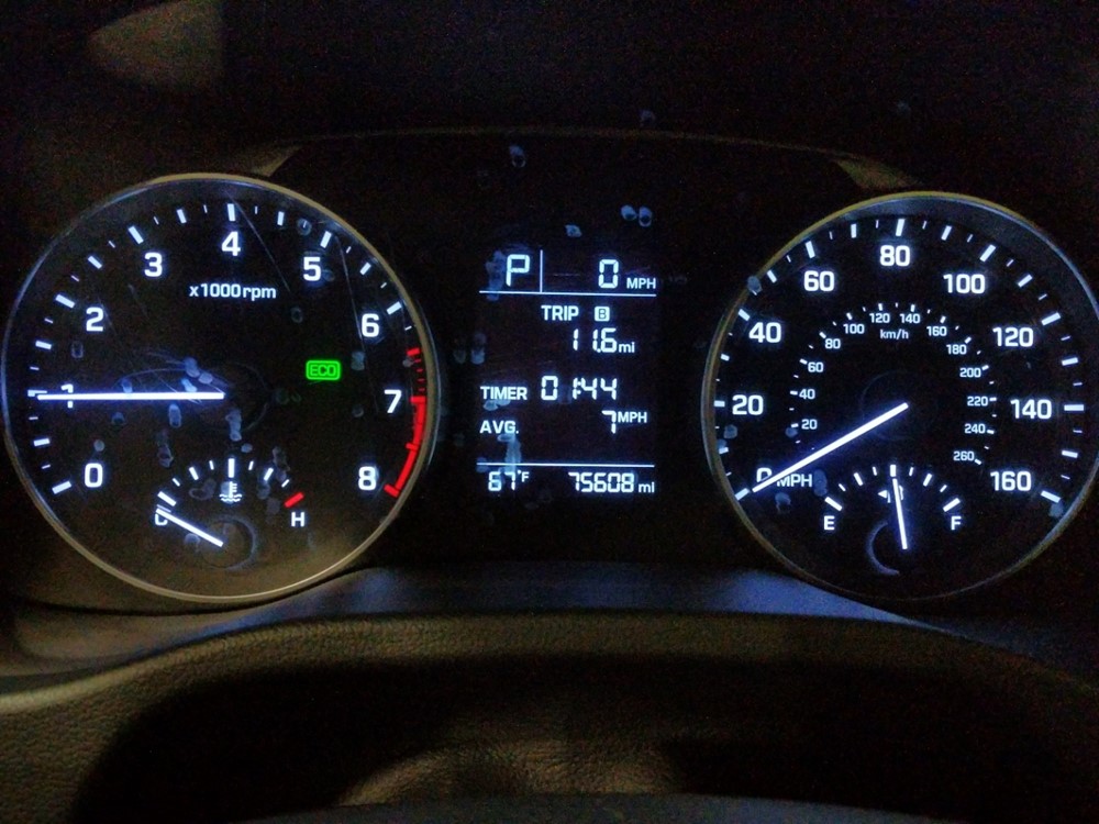 2017 Hyundai Elantra - Odometer Close Up
