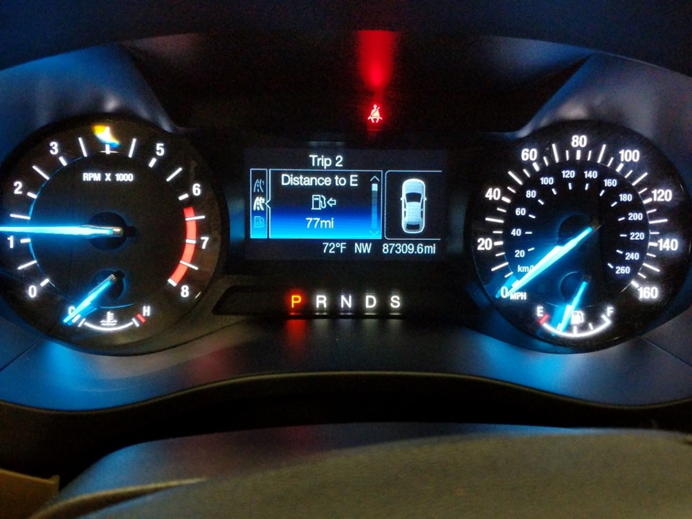 2014 Ford Fusion - Odometer Close Up
