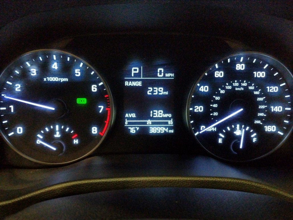 2017 Hyundai Elantra - Odometer Close Up