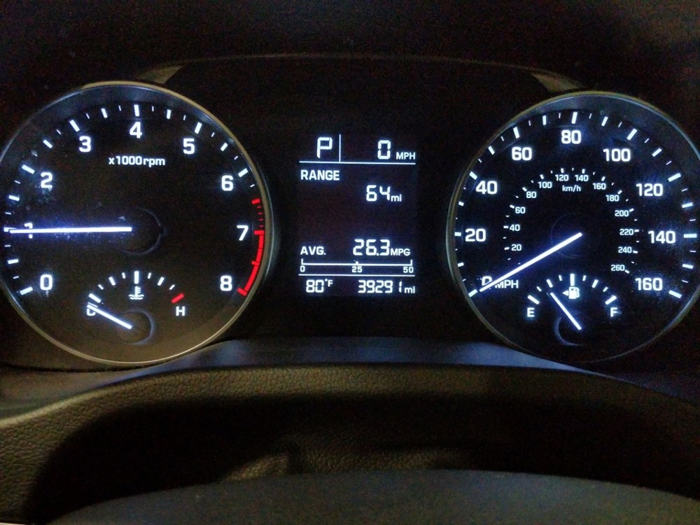 2017 Hyundai Elantra - Odometer Close Up