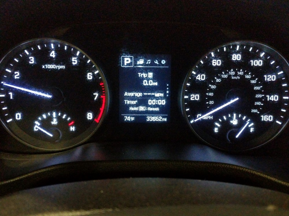 2018 Hyundai Elantra - Odometer Close Up