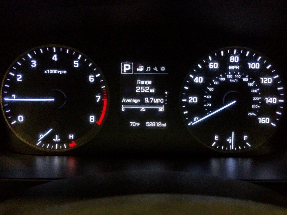2015 Hyundai Sonata - Odometer Close Up