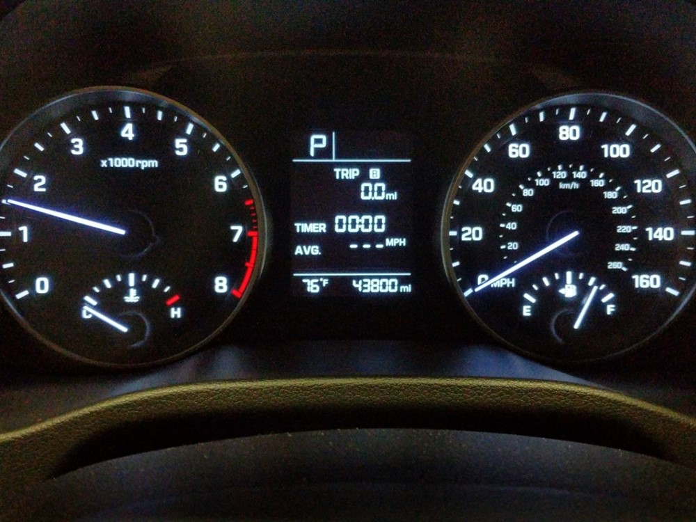 2017 Hyundai Elantra - Odometer Close Up