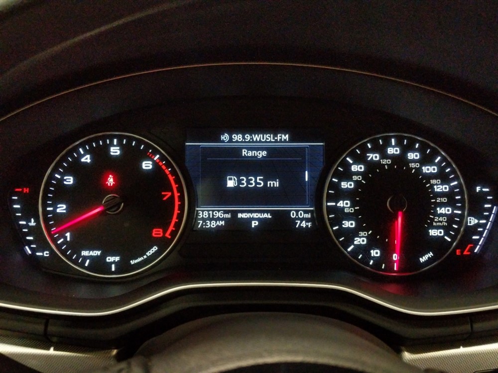 2017 Audi A4 - Odometer Close Up